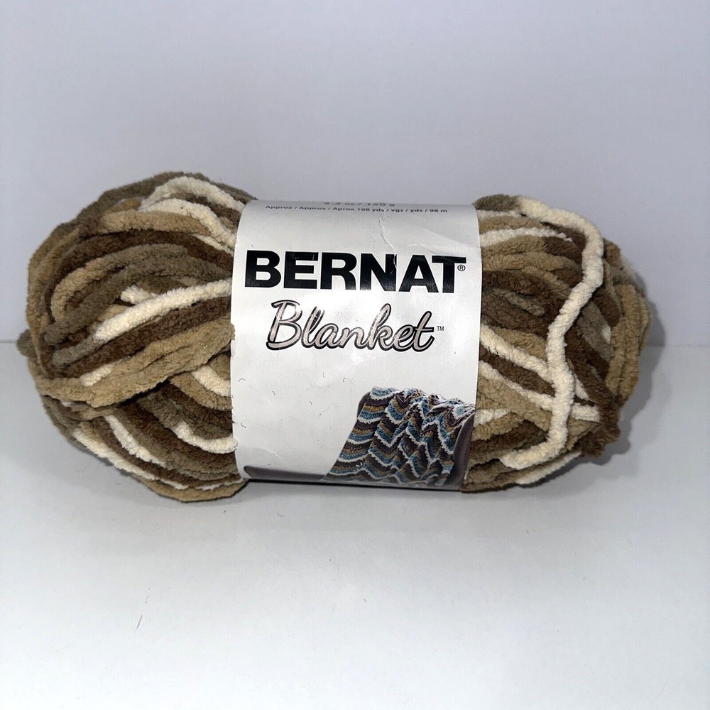 Spinrite Bernat Blanket Super Bulky Yarn, 5.3oz, Guage 6 Super Bulky, Sonoma